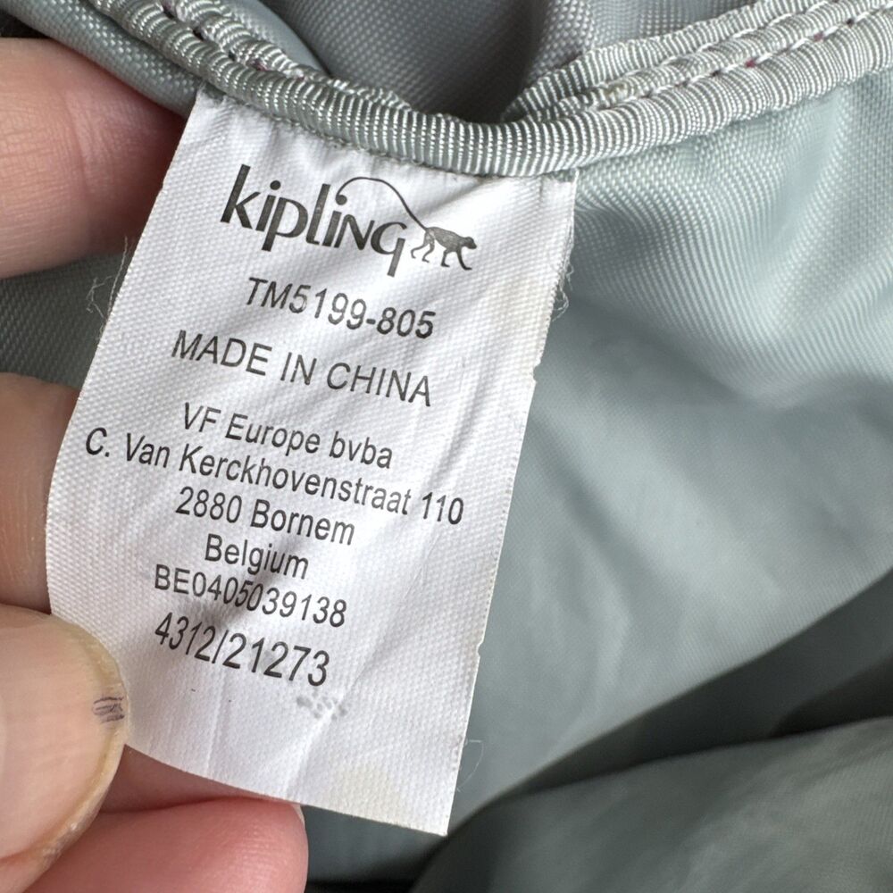 Kipling Expandable Tote Black Side Zip Pink Details - Picture 8 of 16